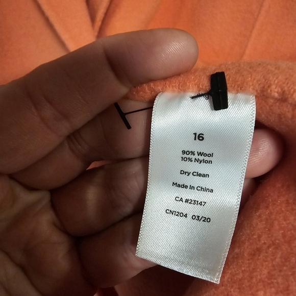 NWOT Talbots Wool Coral Oversized Fuzzy Blazor - Picture 5 of 6